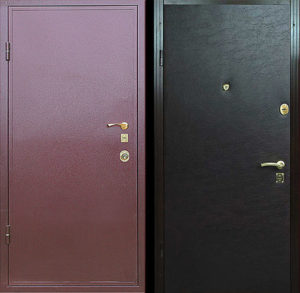 Входная металлическая дверь порошковое напыление + винилискожа СП004