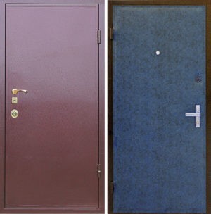 Входная металлическая дверь порошковое напыление + винилискожа СП001